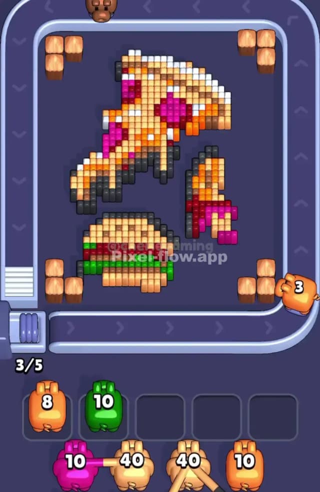 Pixel Flow Level 1896 Solution 1