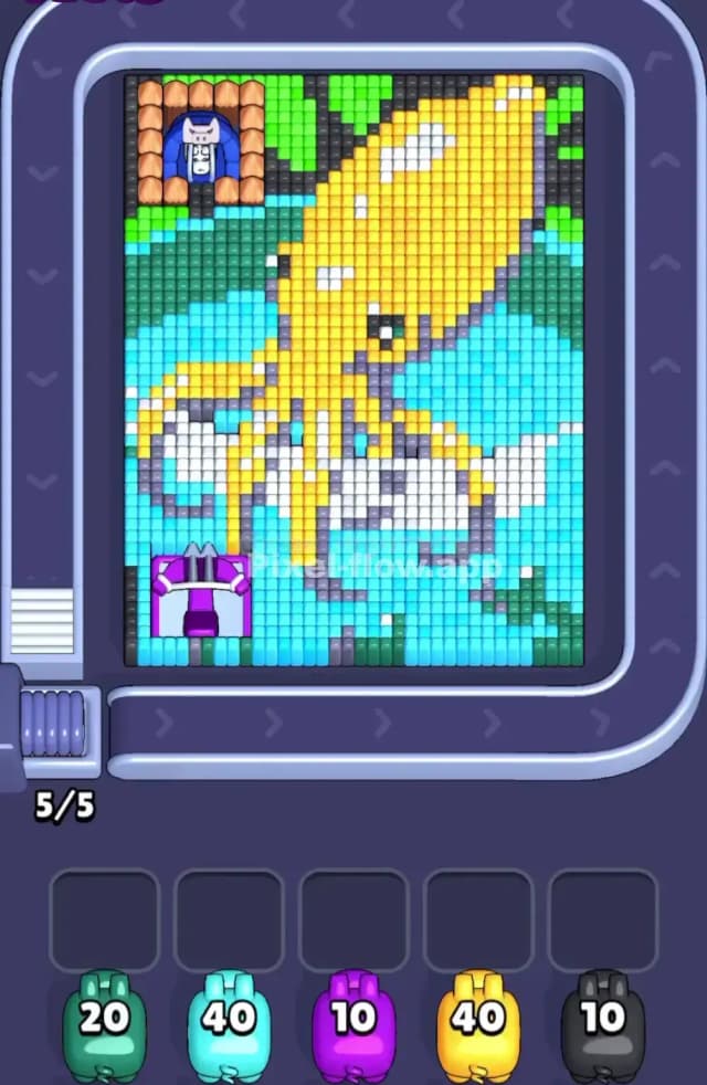Pixel Flow Level 1886 Gameplay