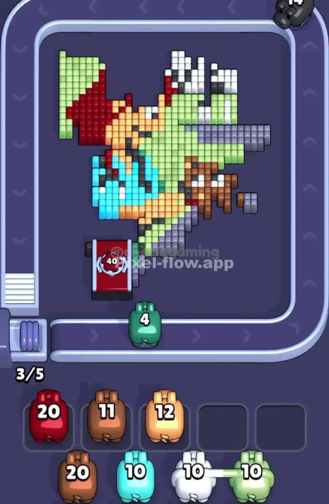 Pixel Flow Level 1824 Solution 2