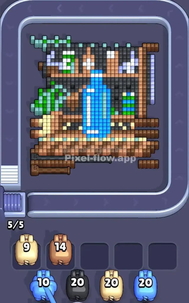 Pixel Flow Level 758 Solution 1