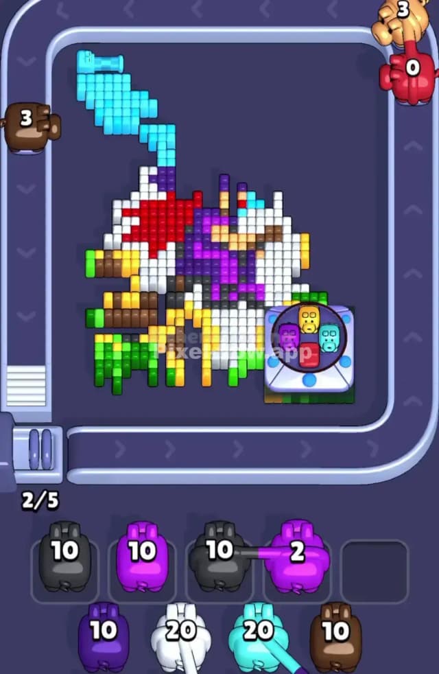 Pixel Flow Level 1895 Solution 2