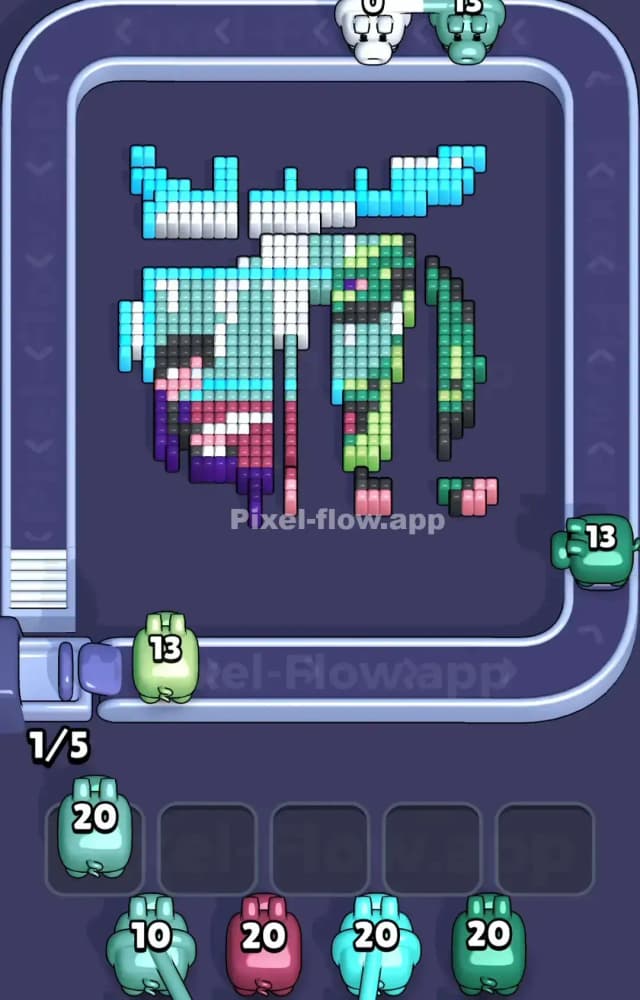 Pixel Flow Level 1095 Solution 2