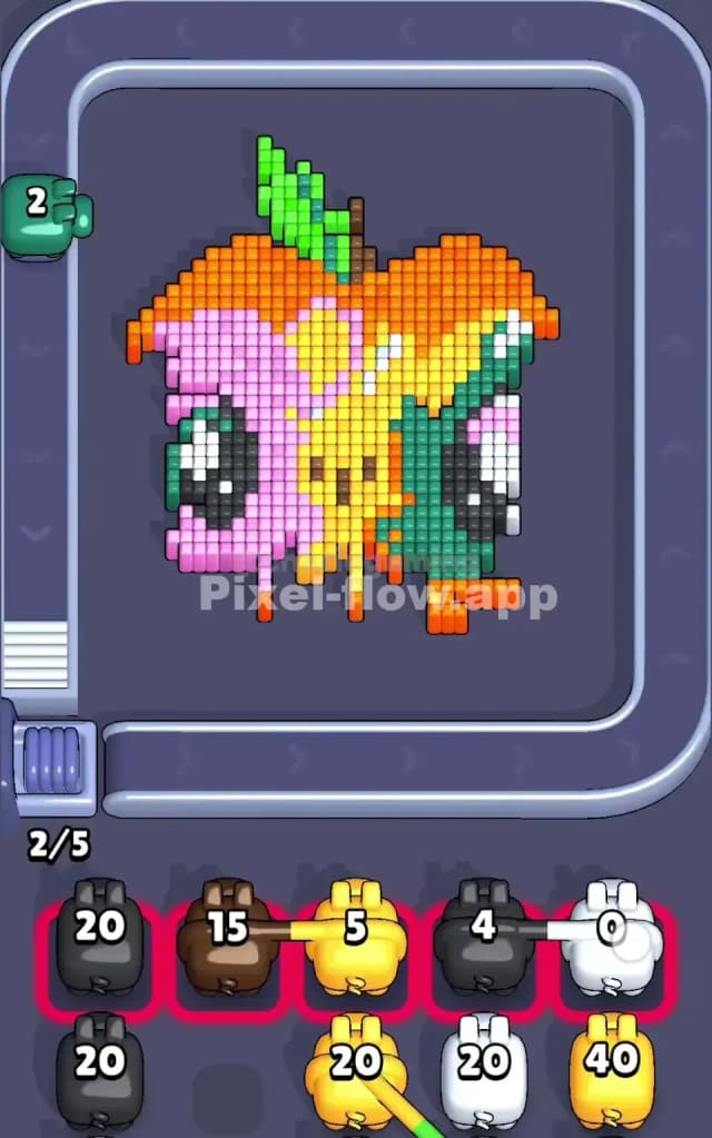 Pixel Flow Level 129 Solution 1