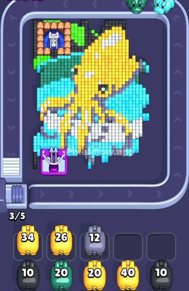 Pixel Flow Level 1886 Solution 1