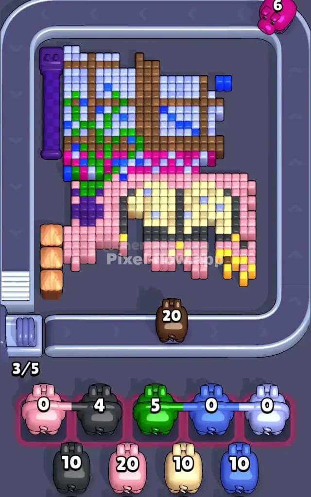 Pixel Flow Level 374 Solution 1