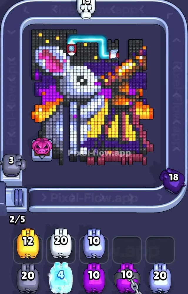 Pixel Flow Level 1524 Solution 1