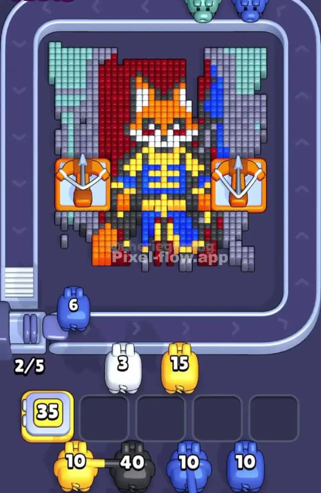 Pixel Flow Level 1878 Solution 1