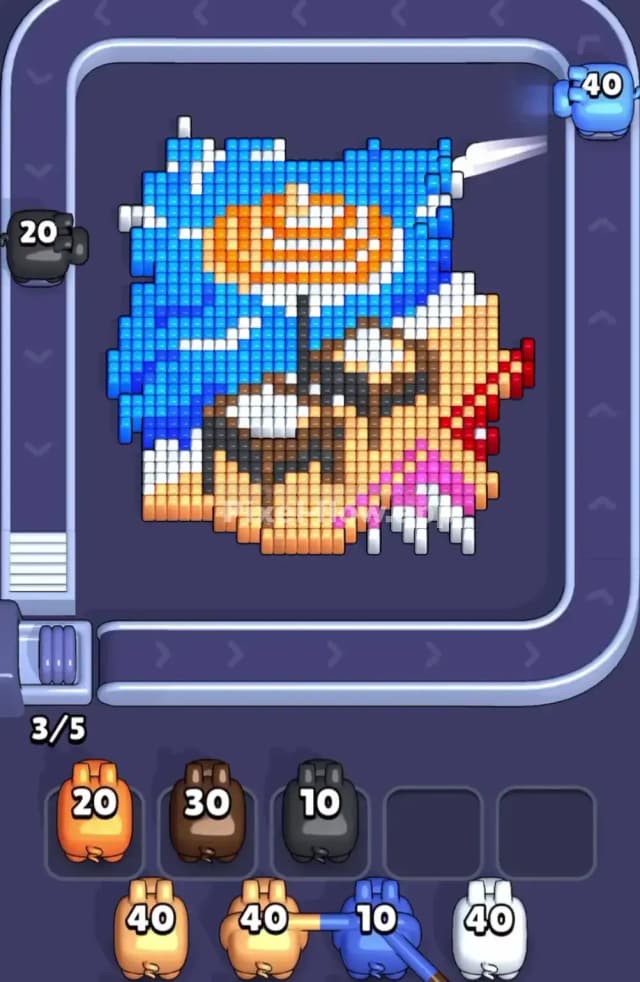 Pixel Flow Level 1847 Solution 1