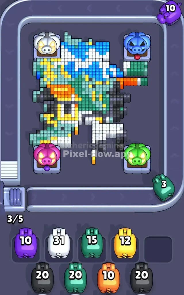 Pixel Flow Level 767 Solution 2