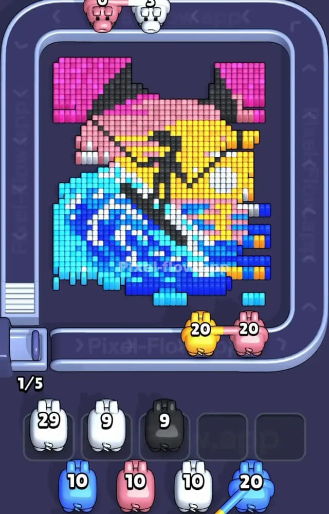 Pixel Flow Level 1543 Solution 1