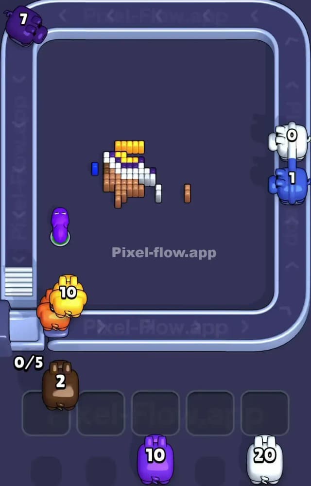 Pixel Flow Level 1186 Solution 3