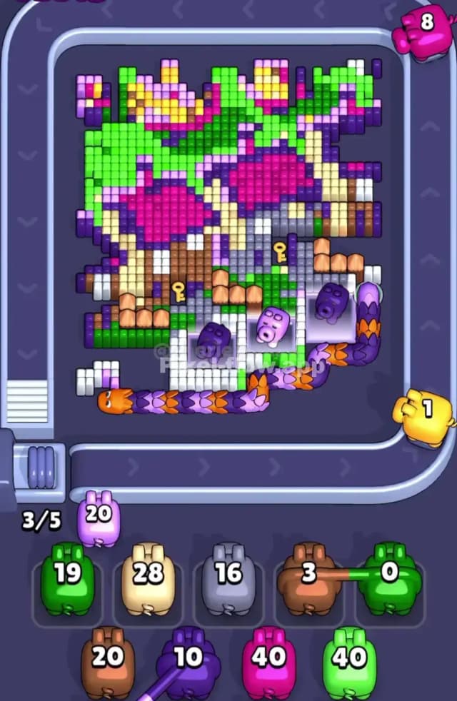 Pixel Flow Level 1700 Solution 1