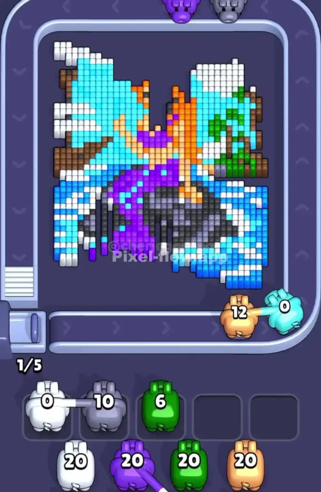 Pixel Flow Level 1840 Solution 1
