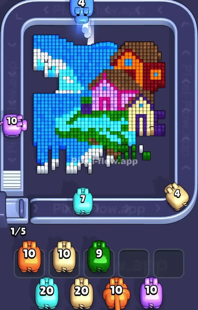 Pixel Flow Level 1412 Solution 1