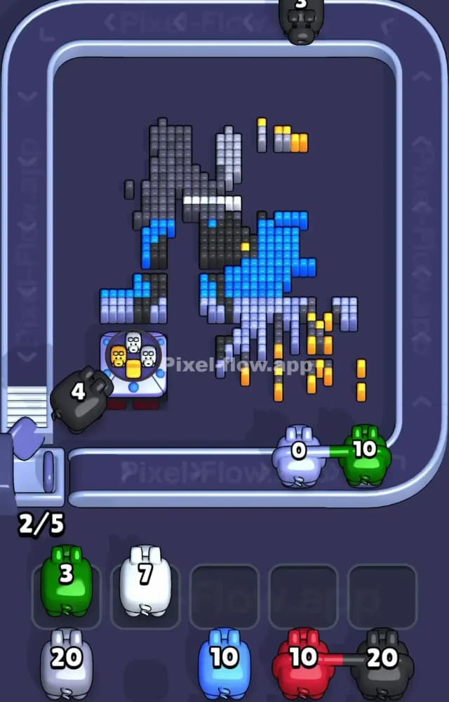 Pixel Flow Level 1437 Solution 2