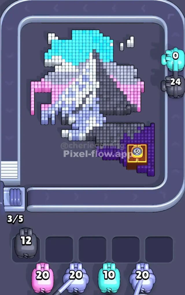 Pixel Flow Level 736 Solution 2