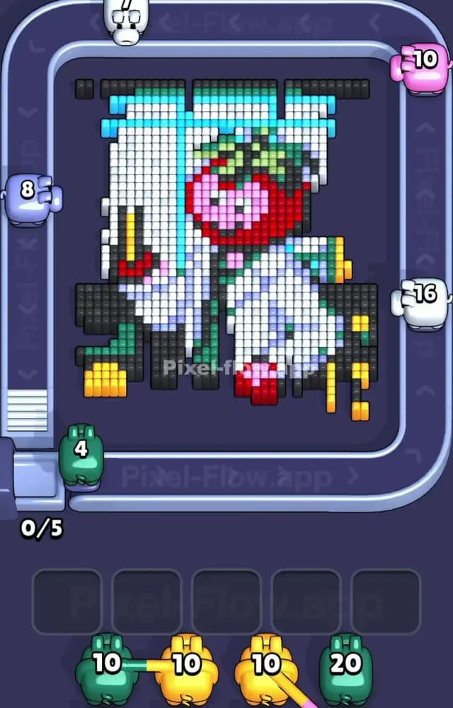 Pixel Flow Level 1568 Solution 1