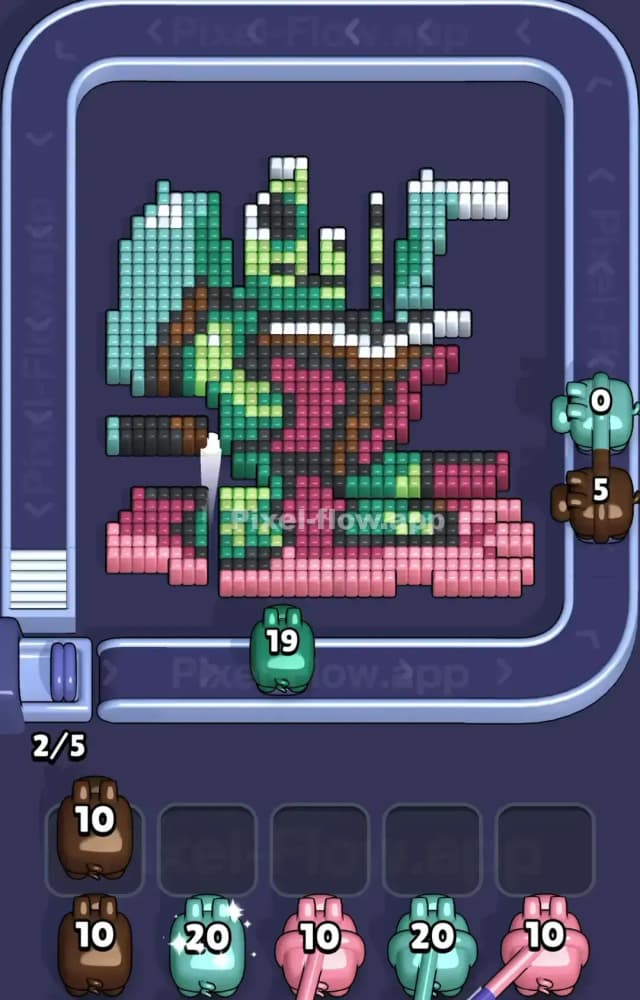 Pixel Flow Level 1143 Solution 2