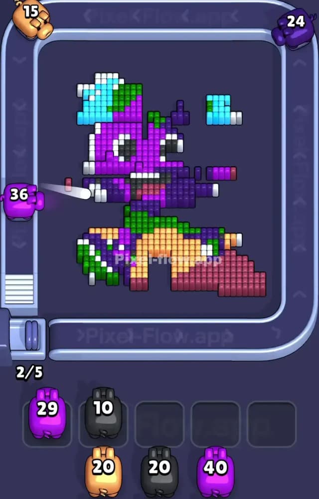 Pixel Flow Level 1461 Solution 2