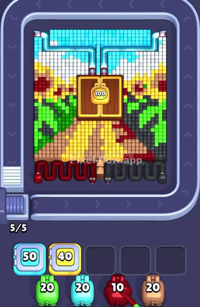 Pixel Flow Level 1852 Gameplay