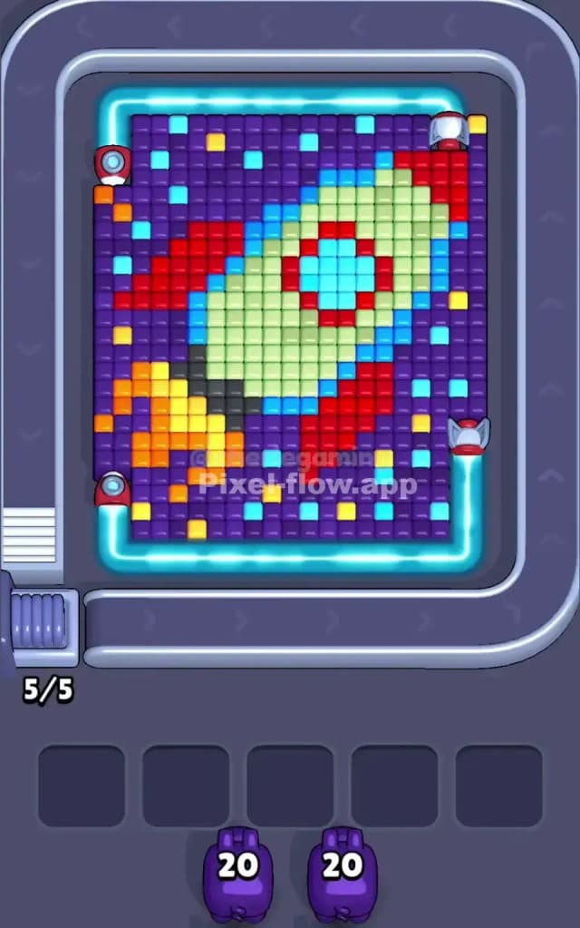 Pixel Flow Level 500 Gameplay