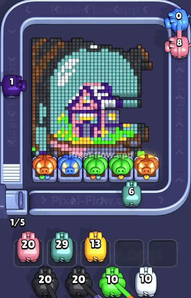 Pixel Flow Level 1507 Solution 1