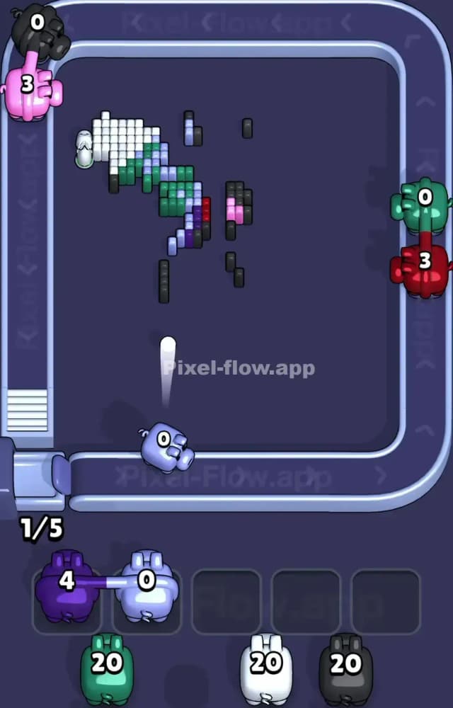 Pixel Flow Level 1527 Solution 3