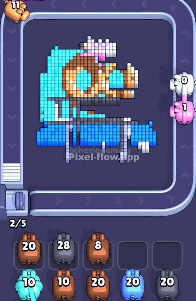 Pixel Flow Level 1696 Solution 2