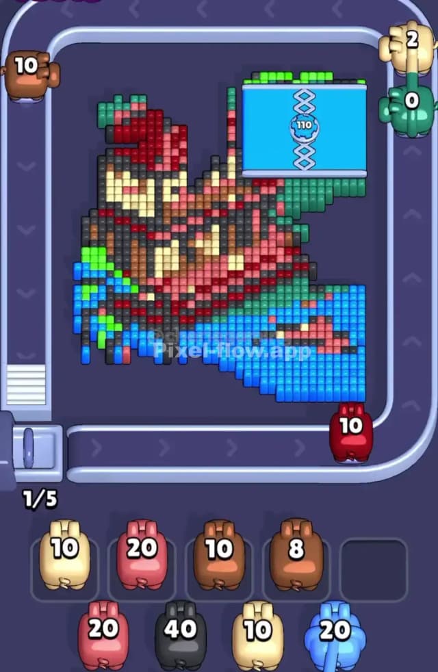 Pixel Flow Level 1889 Solution 1