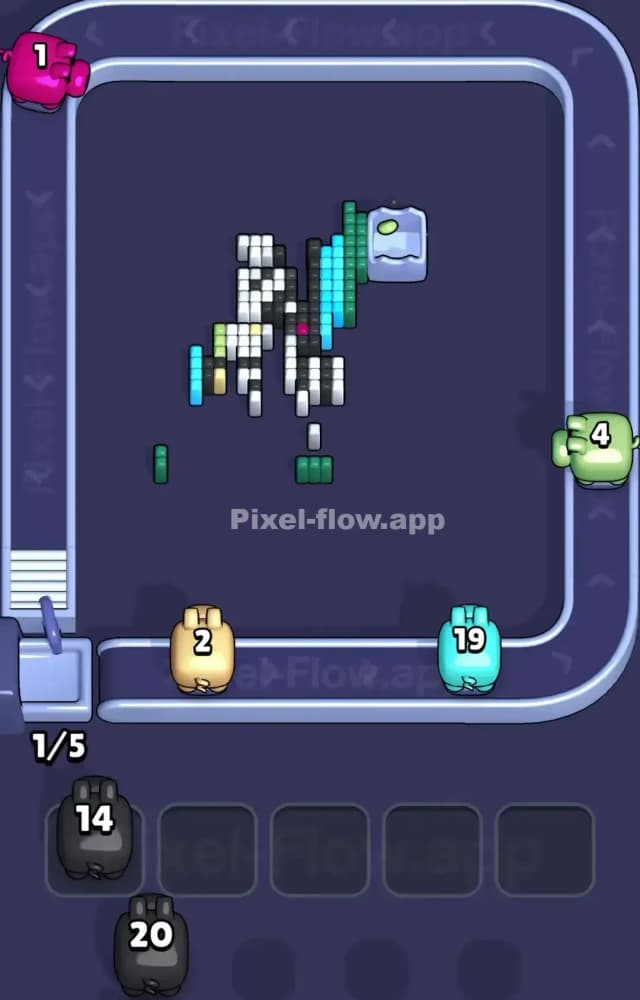 Pixel Flow Level 1491 Solution 3