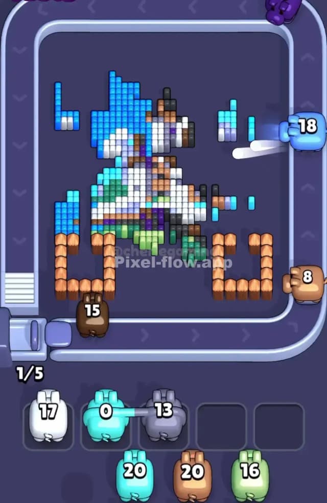 Pixel Flow Level 1676 Solution 2