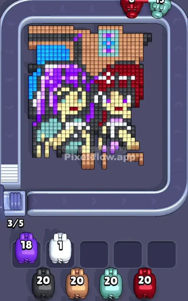 Pixel Flow Level 566 Solution 1