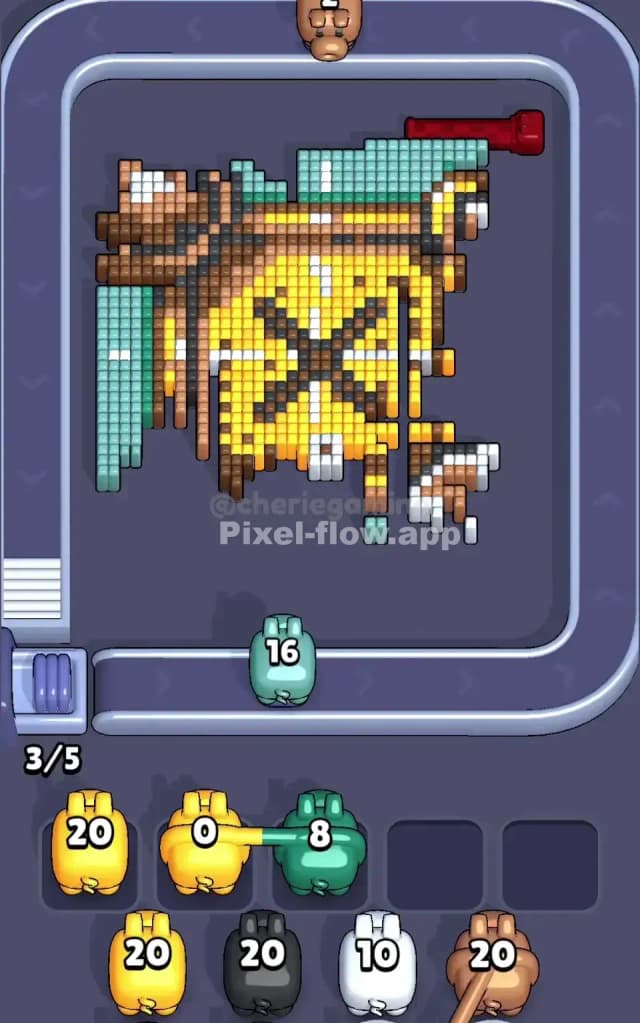 Pixel Flow Level 521 Solution 1