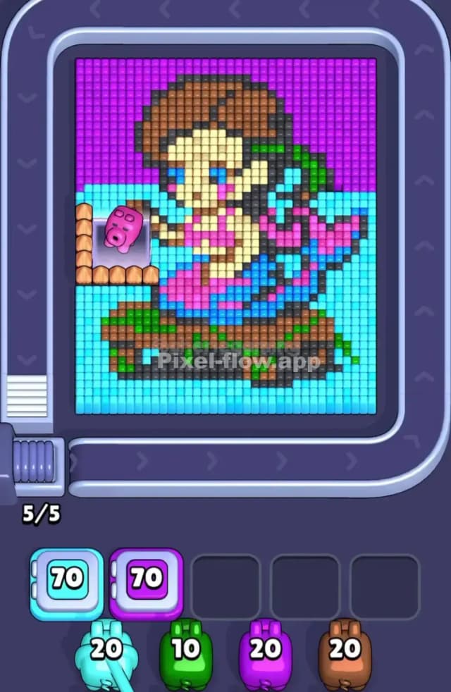 Pixel Flow Level 1833 Gameplay