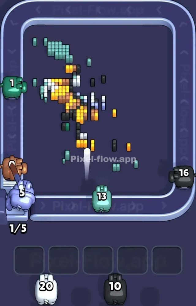 Pixel Flow Level 1528 Solution 3