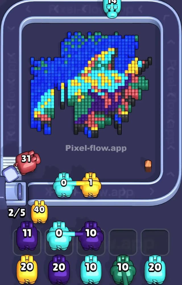 Pixel Flow Level 1168 Solution 2