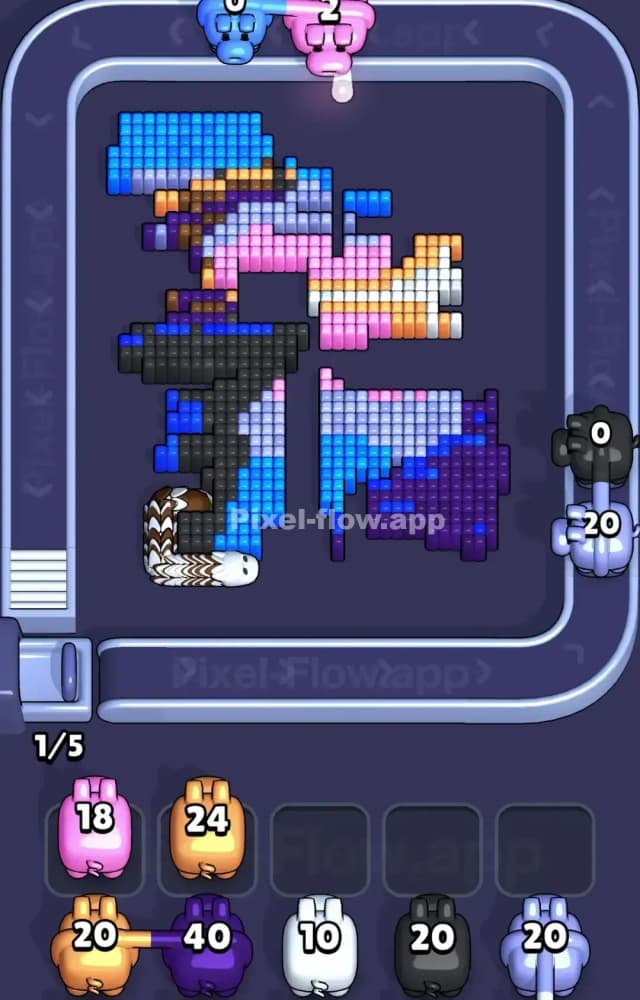 Pixel Flow Level 1537 Solution 2