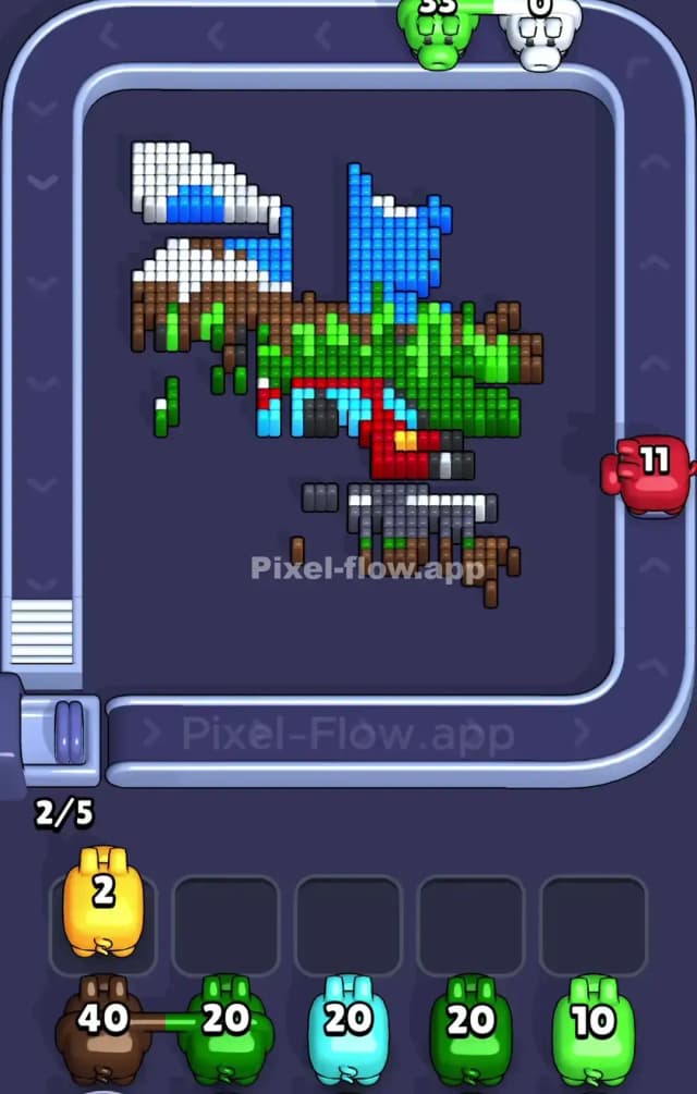 Pixel Flow Level 833 Solution 2