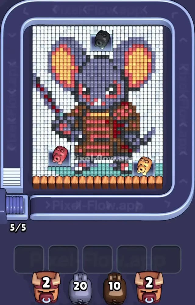 Pixel Flow Level 1555 Gameplay