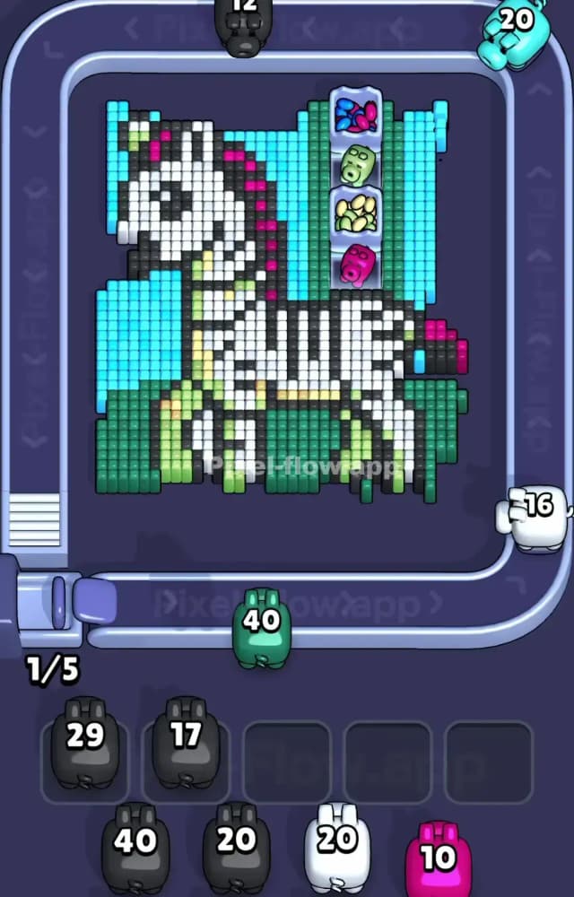 Pixel Flow Level 1491 Solution 2