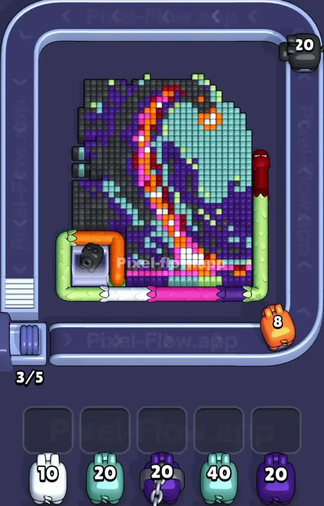 Pixel Flow Level 1104 Solution 1