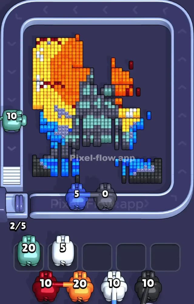 Pixel Flow Level 843 Solution 2