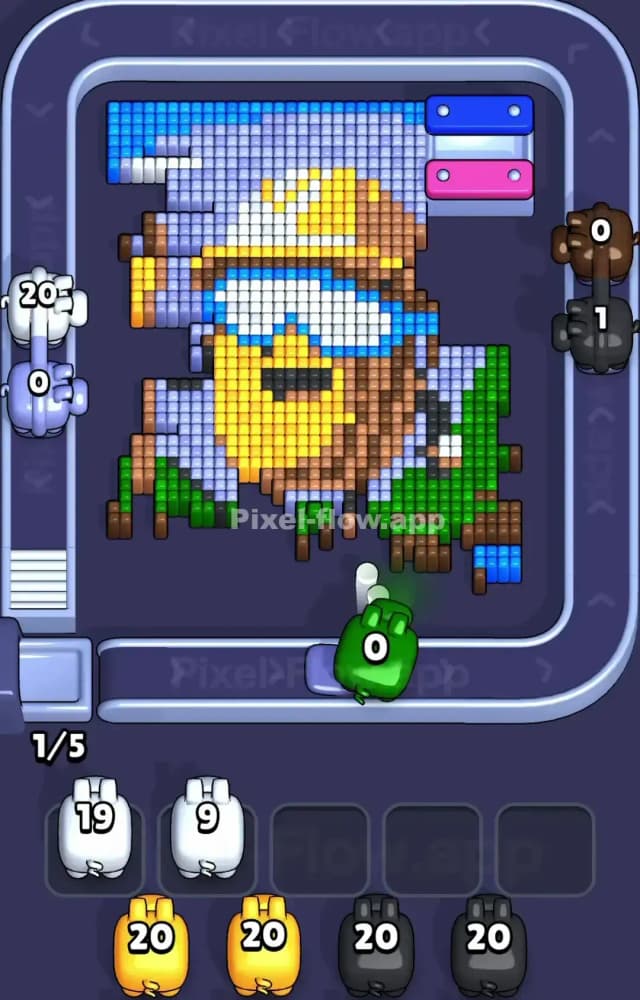 Pixel Flow Level 1435 Solution 1