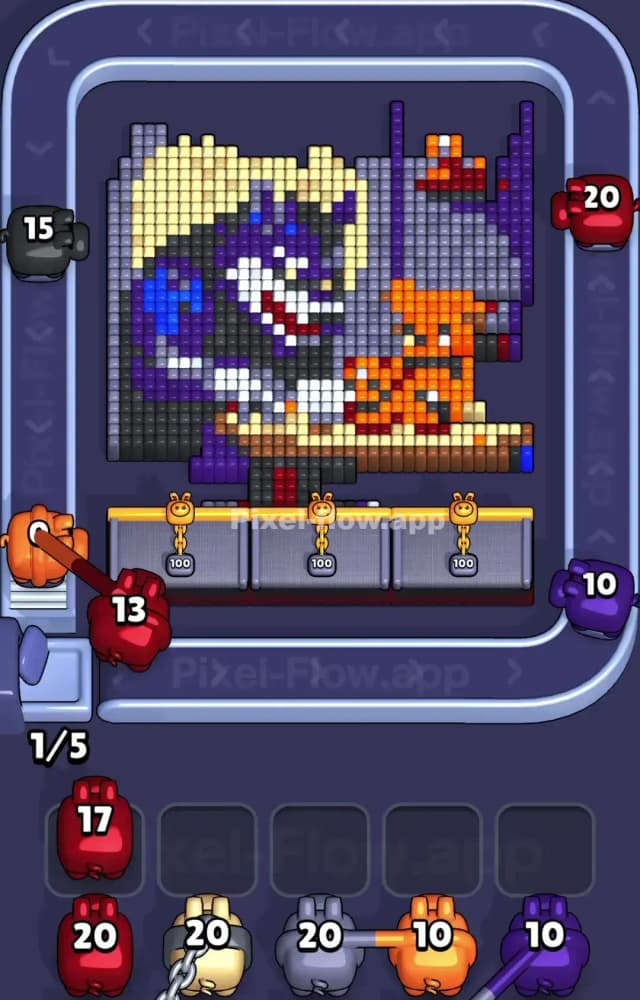 Pixel Flow Level 1470 Solution 1