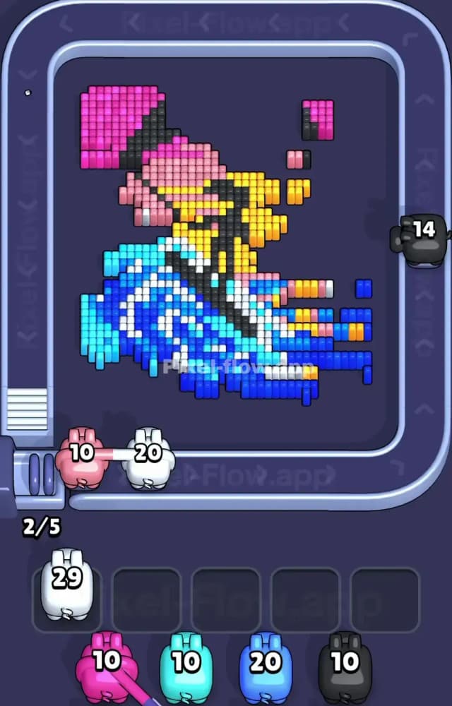 Pixel Flow Level 1543 Solution 2