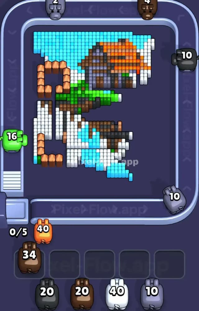 Pixel Flow Level 1566 Solution 2