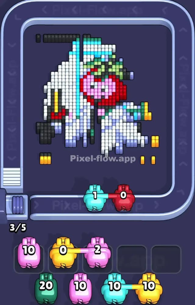 Pixel Flow Level 1568 Solution 2