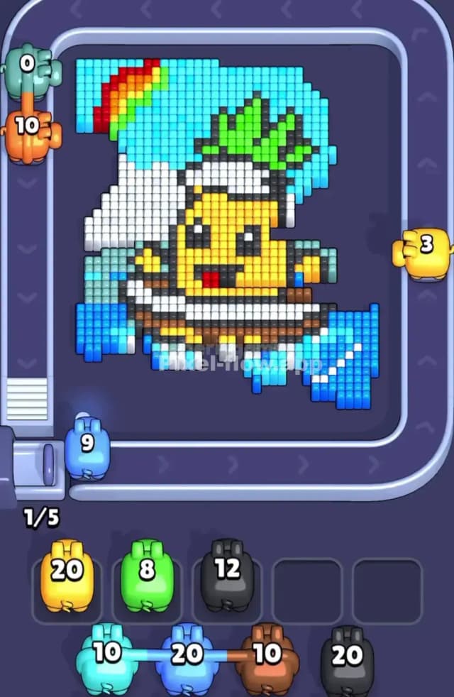 Pixel Flow Level 1820 Solution 1