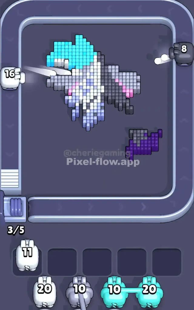 Pixel Flow Level 736 Solution 3