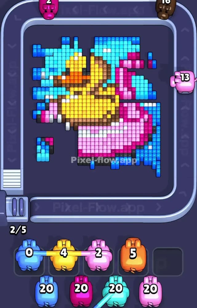 Pixel Flow Level 1463 Solution 1